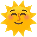 smiling face + sun with face
