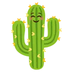 smiling face + cactus