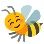 smiling face + honeybee