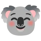 smiling face + koala