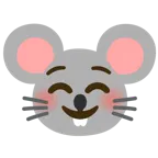 smiling face + mouse face