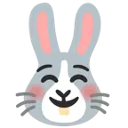 smiling face + rabbit face