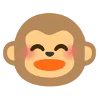 smiling face + monkey face