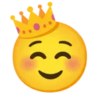 smiling face + crown