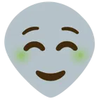 smiling face + alien