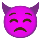 smiling face + angry face with horns