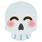 smiling face + skull