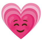smiling face + growing heart