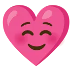 smiling face + heart with ribbon