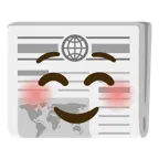 smiling face + newspaper