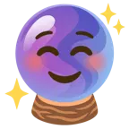 smiling face + crystal ball