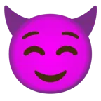 smiling face + smiling face with horns
