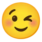 smiling face + winking face