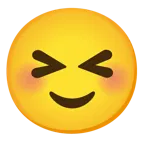 smiling face + squinting face with tongue