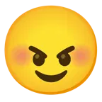 smiling face + angry face