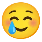 smiling face + crying face
