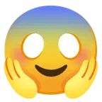 smiling face + face screaming in fear