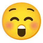 smiling face + astonished face