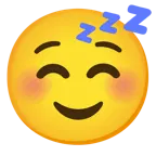 smiling face + sleeping face