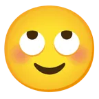 smiling face + face with rolling eyes