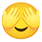 smiling face + see-no-evil monkey