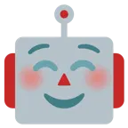 smiling face + robot