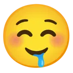 smiling face + drooling face