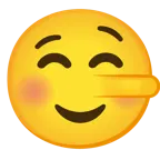 smiling face + lying face