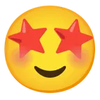 smiling face + star-struck