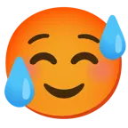 smiling face + hot face