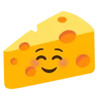 smiling face + cheese wedge