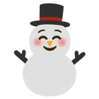 smiling face + snowman without snow