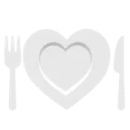cuori + piatto e posate