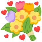cuori + mazzo di fiori