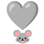 punto esclamativo a cuore + muso di topo