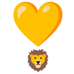 punto esclamativo a cuore + leone
