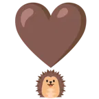 punto esclamativo a cuore + riccio