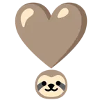 punto esclamativo a cuore + bradipo