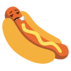 faccina che espira + hot dog