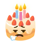 faccina che espira + torta di compleanno