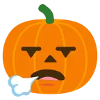 faccina che espira + zucca di Halloween