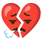 faccina che espira + cuore infranto