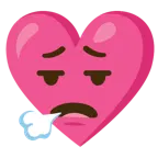 faccina che espira + cuore con fiocco