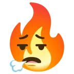 faccina che espira + fuoco