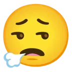 faccina che espira + faccina contrariata