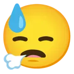 faccina che espira + faccina abbattuta sudata