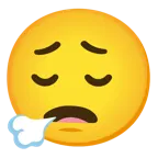 faccina che espira + faccina pensierosa