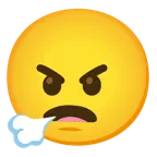 faccina che espira + faccina arrabbiata