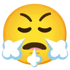 faccina che espira + faccina che sbuffa