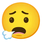 faccina che espira + faccina angosciata